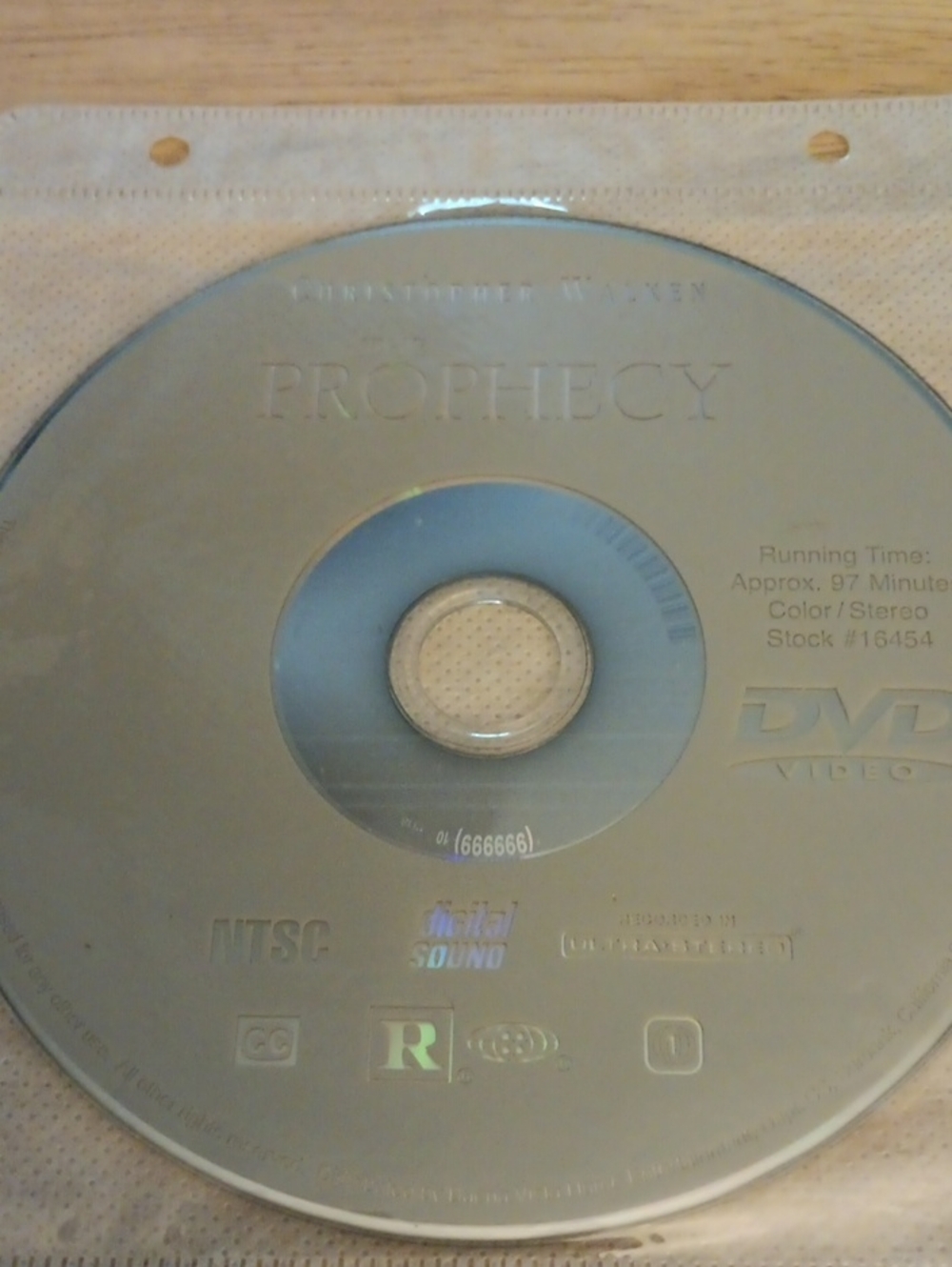 Prophecy DVD *NO CASE*